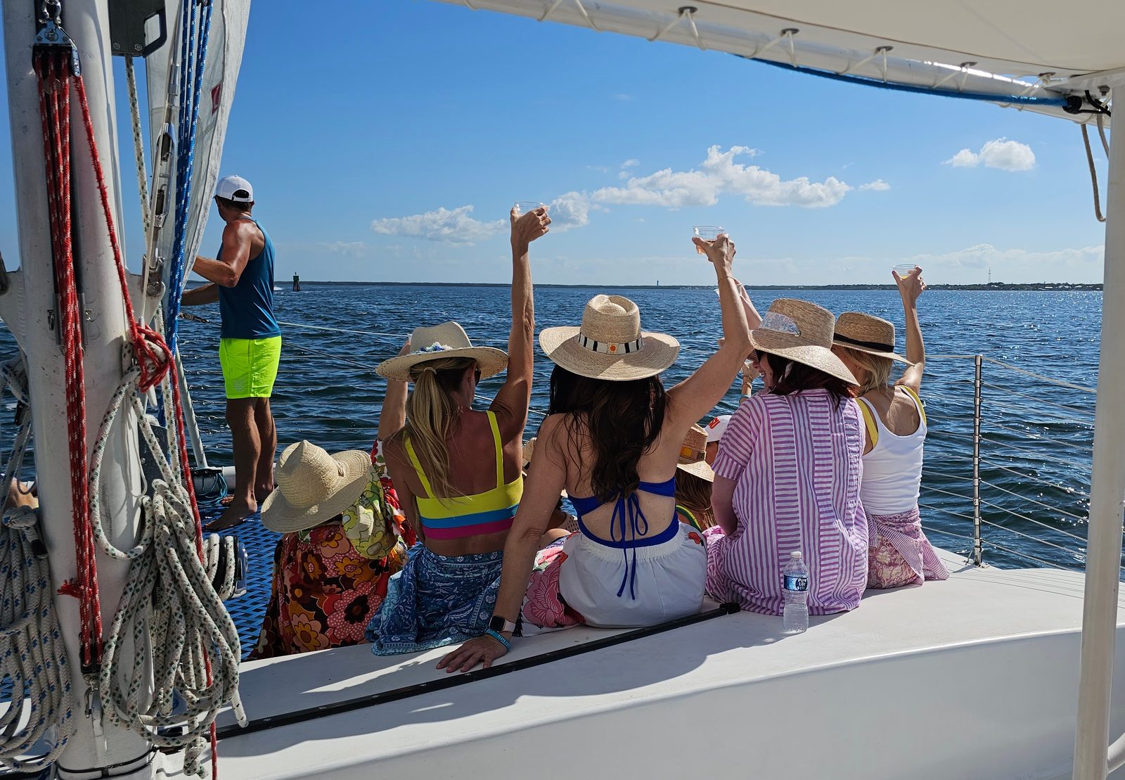 A large family reunion gathered aboard a private Key Largo charter